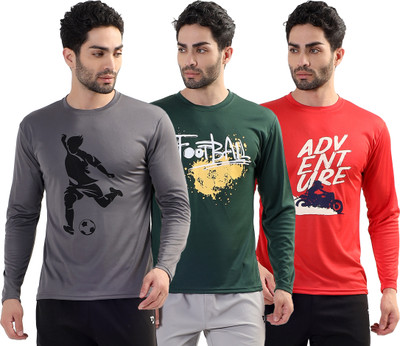 Garmin Printed Men Round Neck Multicolor T-Shirt