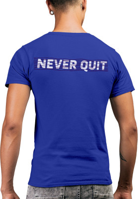 Fighterhero Printed Men Round Neck Blue T-Shirt