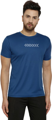 MISSILLE Solid Men Round Neck Dark Green T-Shirt