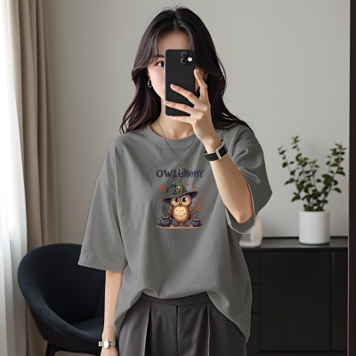 INFIRAX Printed Women Round Neck Maroon T-Shirt