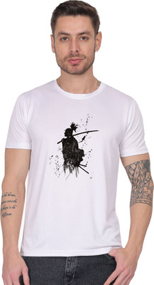 LIFE STYLE COMMERCE Printed Men Round Neck White T-Shirt