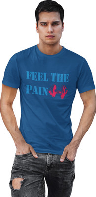 DOGAR ESSENTIALS Printed Men Round Neck Blue T-Shirt