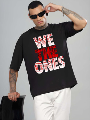 Kaido Printed Men Round Neck Black T-Shirt