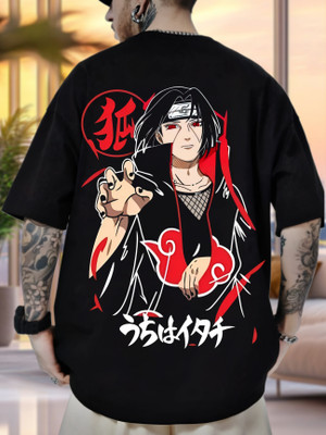 Wayup Printed Men Round Neck Black T-Shirt