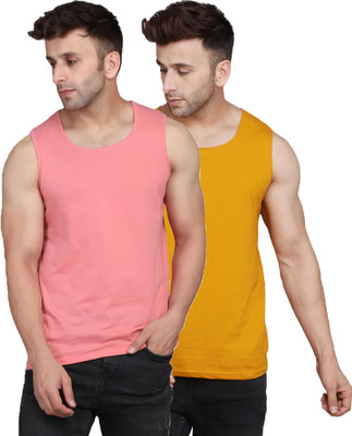 SLOWLORIS Solid Men Scoop Neck Multicolor T-Shirt