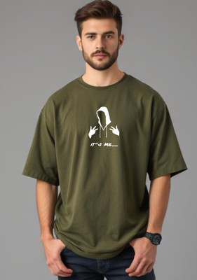 UrGear Printed Men Round Neck Green T-Shirt