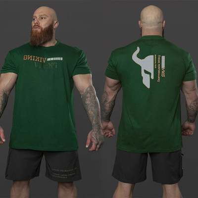 SPOWEARY Printed Men Round Neck Green T-Shirt