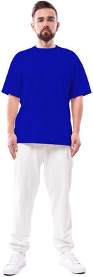 PUGAROO Printed Men Round Neck Dark Blue T-Shirt