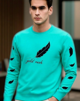 Boldrift Printed Men Round Neck Green T-Shirt