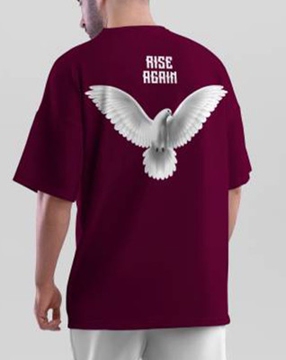 PATOIS Graphic Print Men Round Neck Maroon T-Shirt