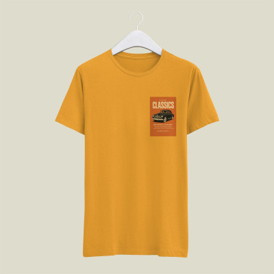 SQUIRREL CREATION Printed Women Round Neck Yellow T-Shirt