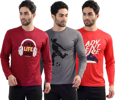 Garmin Printed Men Round Neck Multicolor T-Shirt