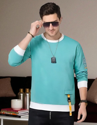TrendShaper Solid Men Round Neck Green T-Shirt