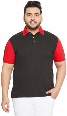 Gibbs Solid Men Polo Neck Black, Red T-Shirt