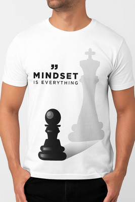 LIFE TEES Graphic Print Men Round Neck White T-Shirt