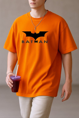 goodsign Printed Men Round Neck Orange T-Shirt