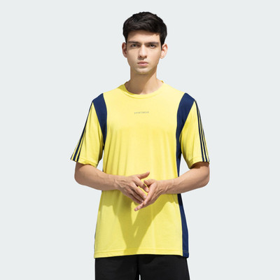 ADIDAS Graphic Print Men Crew Neck Yellow T-Shirt