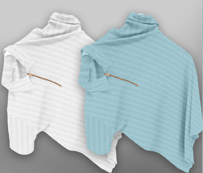 COMBRAIDED Self Design Men Polo Neck White, Blue T-Shirt