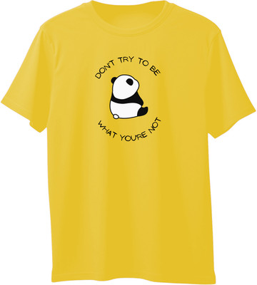 VIRAJ VINTAGE Graphic Print, Printed Men Round Neck Yellow T-Shirt