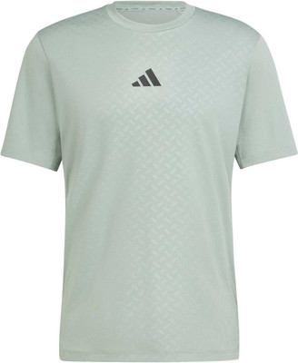 ADIDAS Sporty Men Round Neck Green T-Shirt