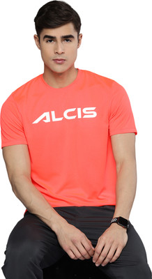 ALCIS Printed Men Round Neck Red T-Shirt