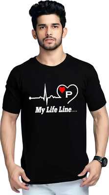 Attirea Printed Men Round Neck Black T-Shirt