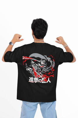 MOZIGO Graphic Print Men Round Neck Black T-Shirt