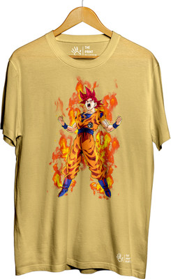 THE PRINT PLATTER Graphic Print Men Round Neck Yellow T-Shirt