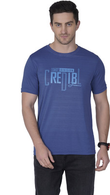 DIDOT Printed Men Round Neck Pink T-Shirt