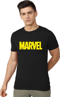 London Crew Superhero Men Round Neck Black T-Shirt