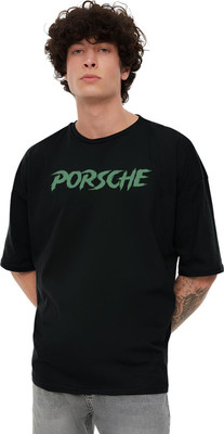 KART BLACK Printed Men Round Neck Black T-Shirt
