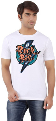 clickwell Printed Men Round Neck White T-Shirt