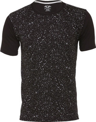 HouseOfCommon Printed Women Round Neck Black T-Shirt