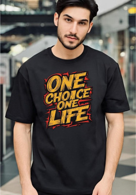 goodsign Printed Men Round Neck Black T-Shirt