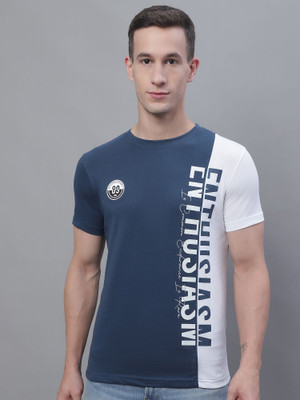 CANTABIL Typography Men Round Neck Blue T-Shirt