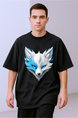 BLOSSOMTRADER Graphic Print Men Round Neck Black T-Shirt