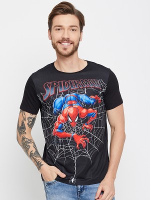 Marvel by Wear Your Mind Printed Men Round Neck Black T-Shirt