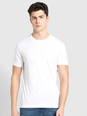 RULEDBYSUN Solid Men Round Neck White T-Shirt