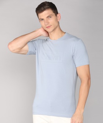 Calvin Klein Jeans Solid Men Round Neck Blue T-Shirt