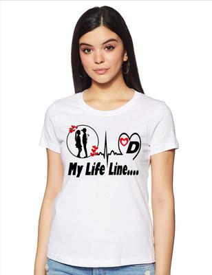 GNAP Printed, Typography Women Round Neck Brown T-Shirt