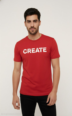 teeshom Printed Men Crew Neck Black T-Shirt