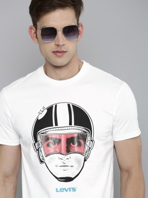 LEVI'S Graphic Print Men Round Neck White T-Shirt