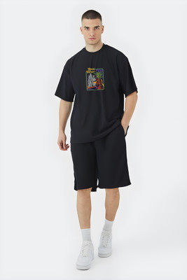 Stitchmeashirt Printed Men Round Neck Black T-Shirt