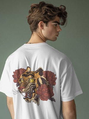 PS ENTERPRISES Graphic Print Men Round Neck White T-Shirt