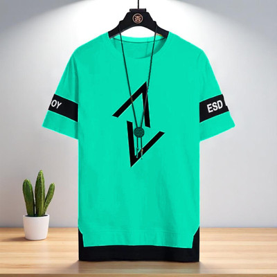FASHIUM Printed Men Round Neck Green T-Shirt
