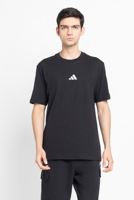 ADIDAS Graphic Print Men Crew Neck Black T-Shirt