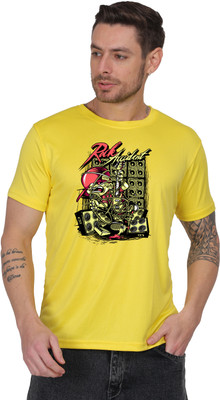 TRADIBALAJI Graphic Print Men Round Neck Yellow T-Shirt