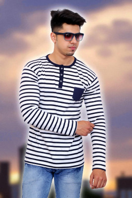 FARICON Printed Men Round Neck Grey T-Shirt