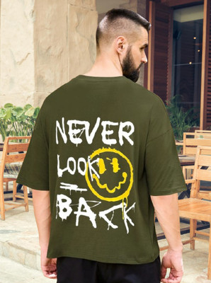 HouseOfCommon Printed Men Round Neck Light Green T-Shirt