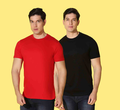 WOOSTRO Printed Men Round Neck Multicolor T-Shirt